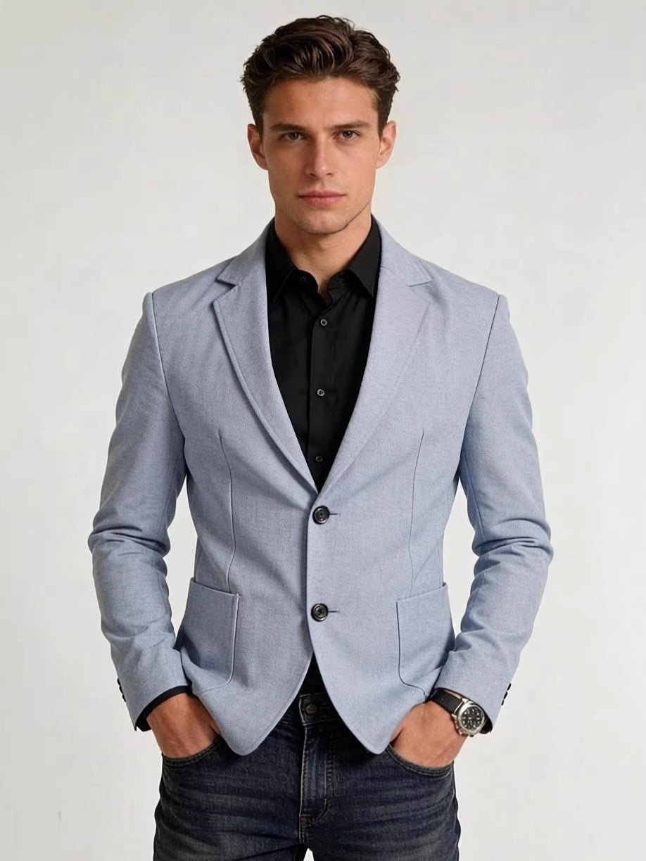 Costume mince en couleur unie