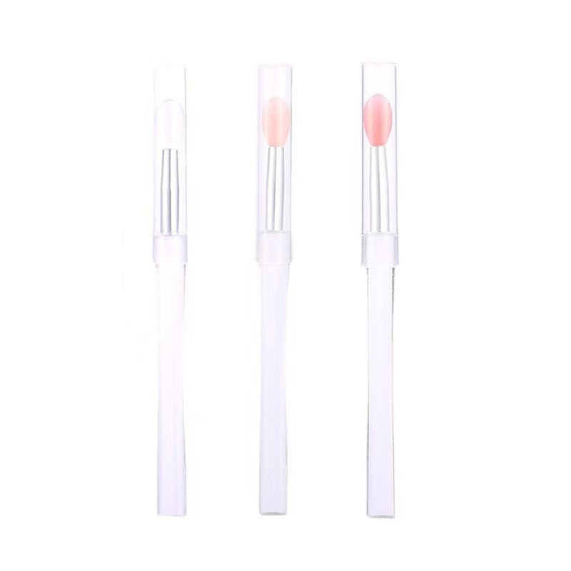 Portable Dust-Free Silicone Lip Brush with Lid