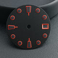 Accessoire de montre 28,5mm Cadran lumineux bleu-vert Pièce de remplacement