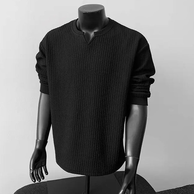 T-shirt de base pour homme à manches longues de style américain pour le printemps et