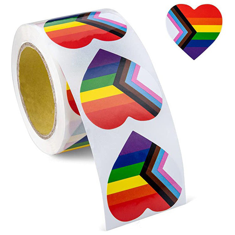 Carré arc-en-ciel motif Sticker de la Saint-Valentin