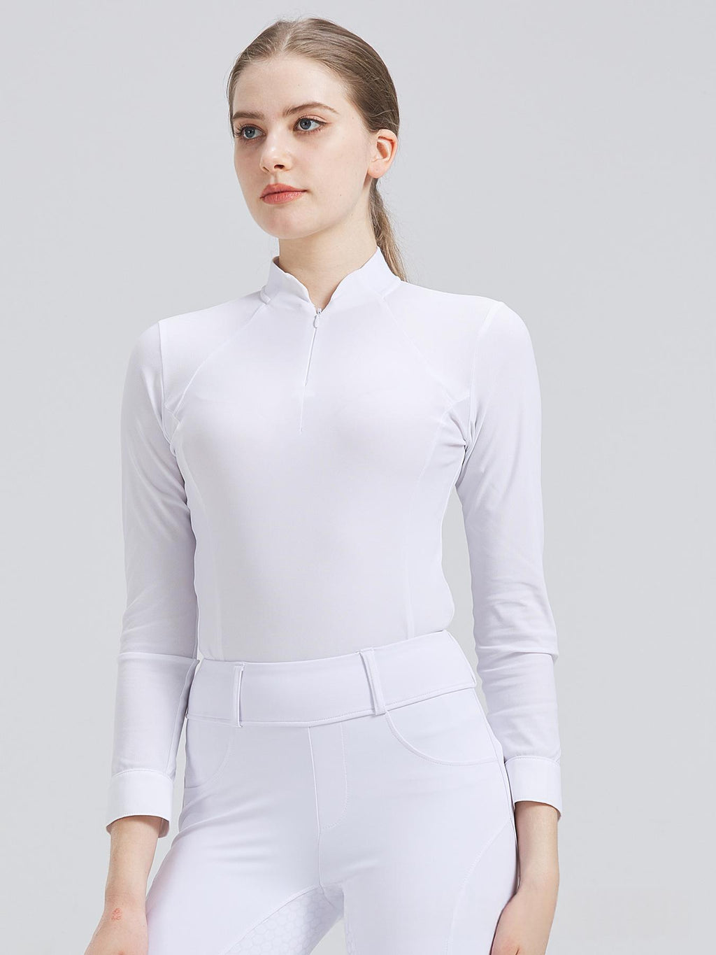 Chemise équestre à manches longues de printemps pour femmes