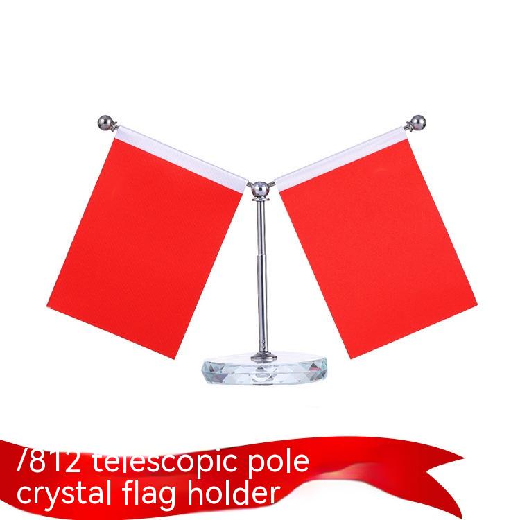 Car Dashboard Telescopic Rod Decoration Office Red Flag