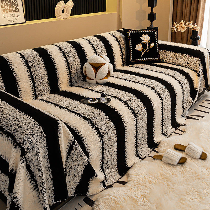 Couverture de canapé en peluche haut de gamme de luxe Couverture épaissée en peluche pour les coussins de canapé