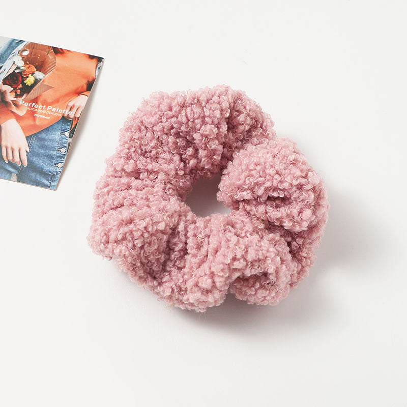 Autumn And Winter Plush Large Intestine Hair Ring Internet Celebrity Lamb Hair Ring Coréen