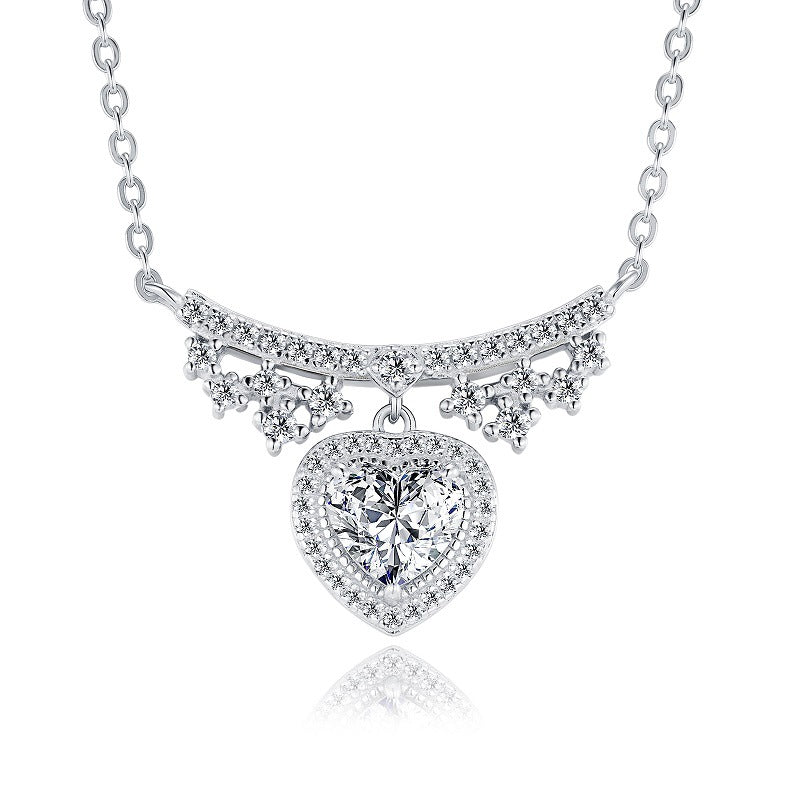 S925 Collier en moïsanite en argent sterling