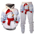 Ensemble de pullover 3D Snowman imprimé de Noël