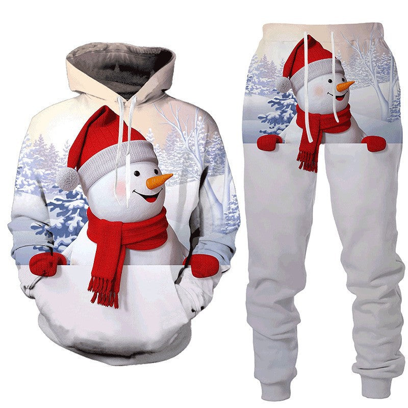 Ensemble de pullover 3D Snowman imprimé de Noël