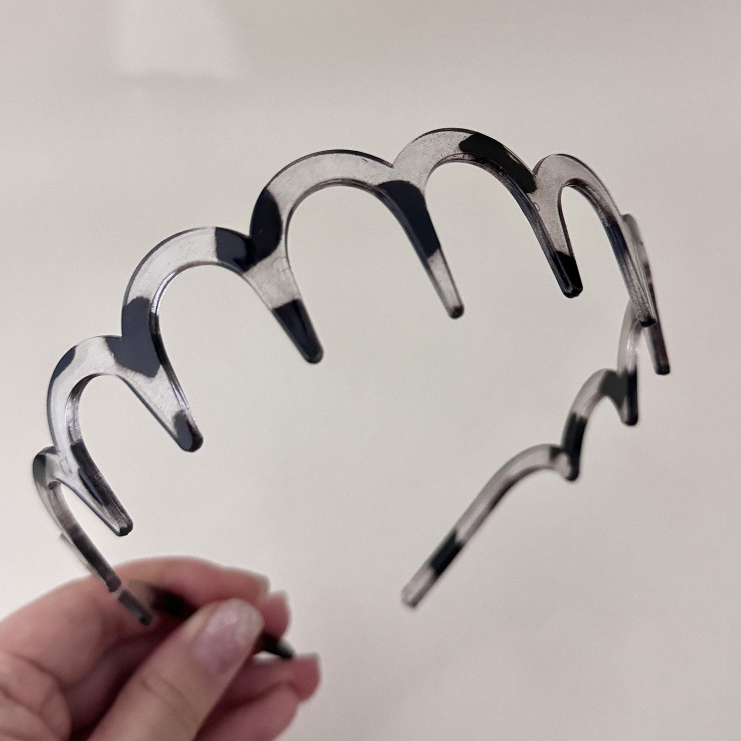 Coiffure Wave Laver le visage Dentée Bandeau antidérapante Barrettes à épingles à cheveux unisexe