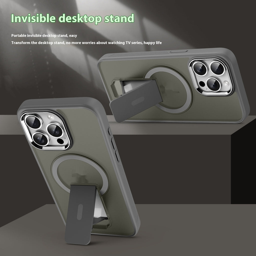 Magnetic Bracket Phone Case Frosted Protection