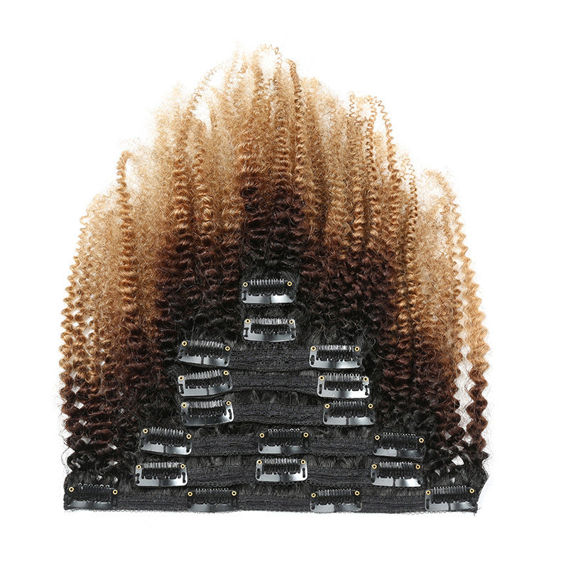 Couleur dégradée Clip véritable cheveux
