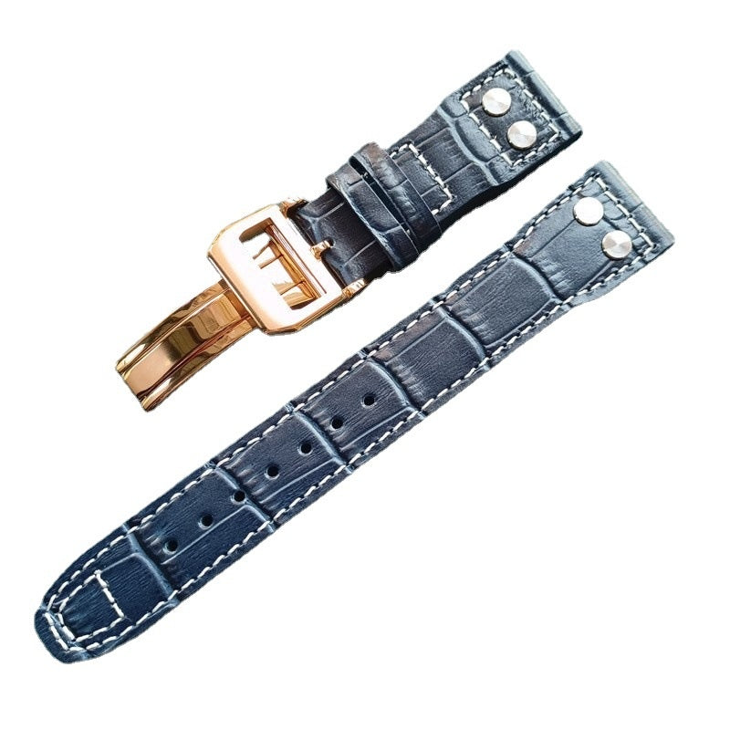 Bracelet de montre en cuir véritable Jet de feu portugais