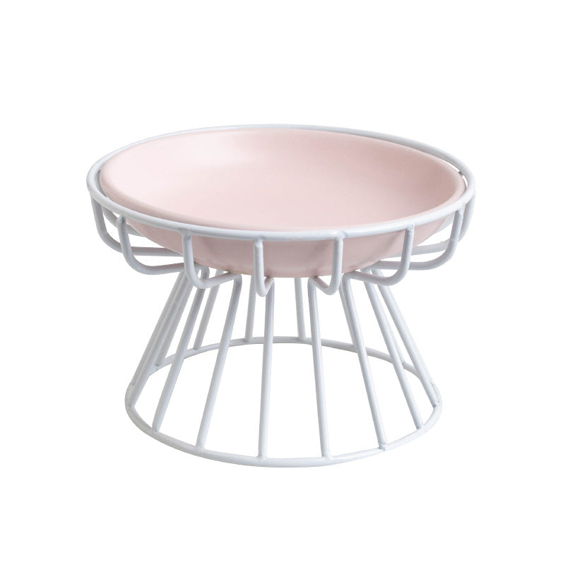Élevée Pet Food Bowl Stand Neck Support Rack d'alimentation pour chats et chiens