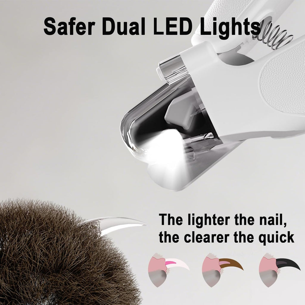 2-en-1 Led Light Cat Anti-blood Grinder Chien chien Clipper de ongles Clipper de ongles
