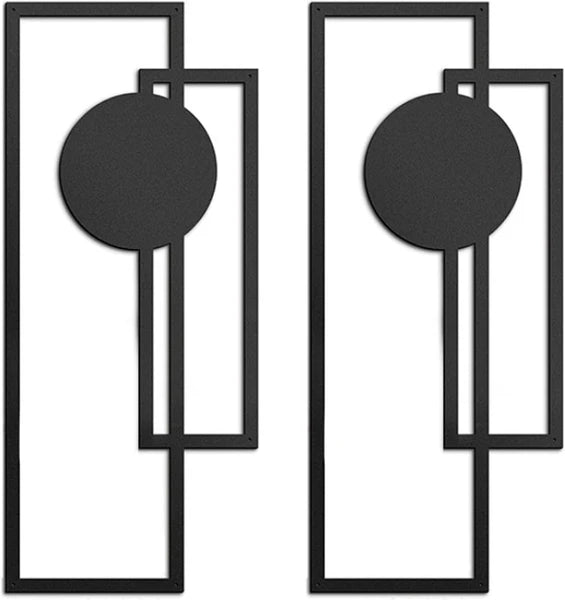 CIFbuy Abstract Line Iron Wall Art Set Modern Minimalist Noir et Blanc Décor pour vivre