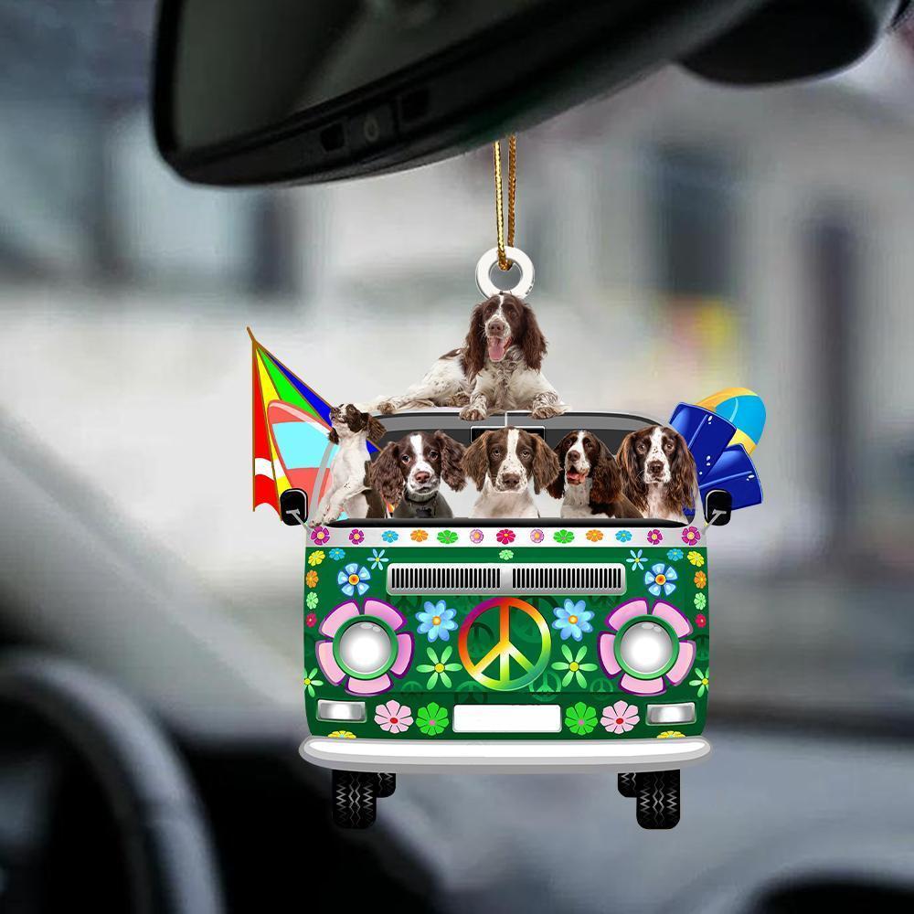 Pendentif de voiture chien de couchage Angel Home Décor Acrylique Showcase Ornements suspendus pour portes