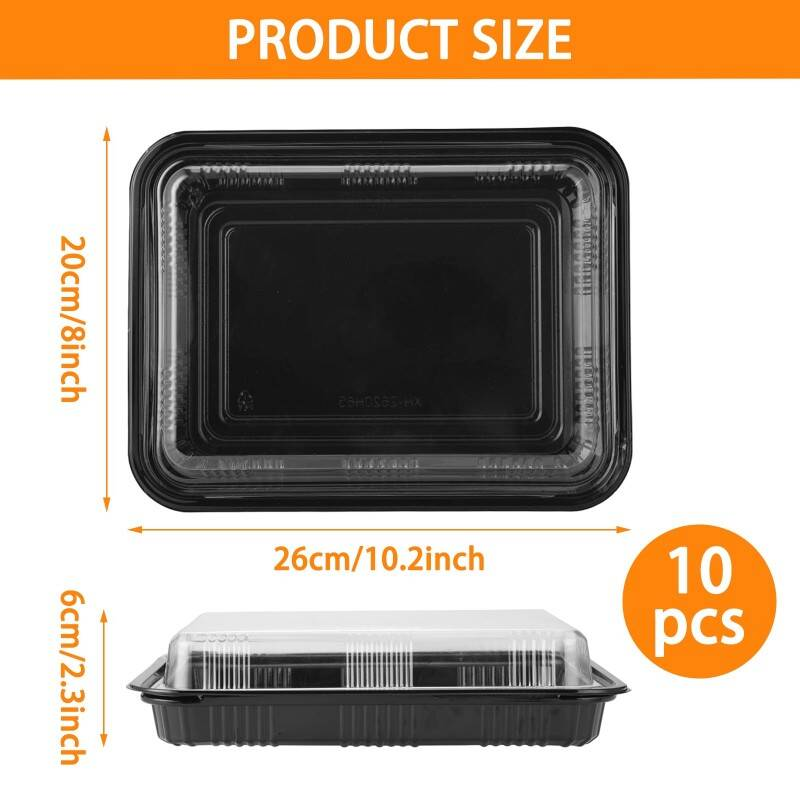 Boîte d'emballage Bacs Buffet avec Lids 10-Pack