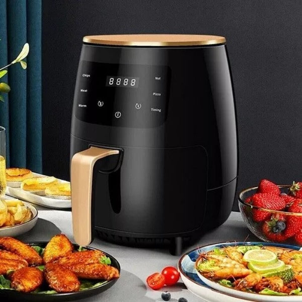 6L Air Fryer Grande capacité écran tactile numérique Mulitifonction huile cuisine gratuite