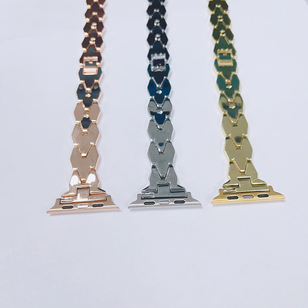 Bracelet en métal massif de diamant en acier inoxydable créatif