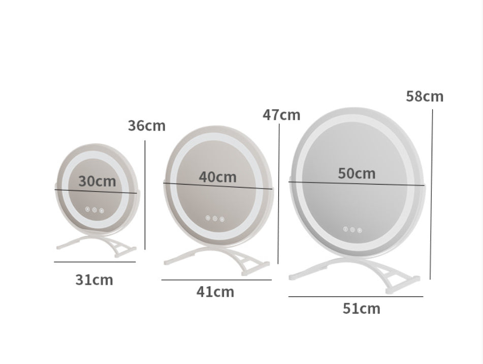 Rétroviseur de table rotative de la marque de mode