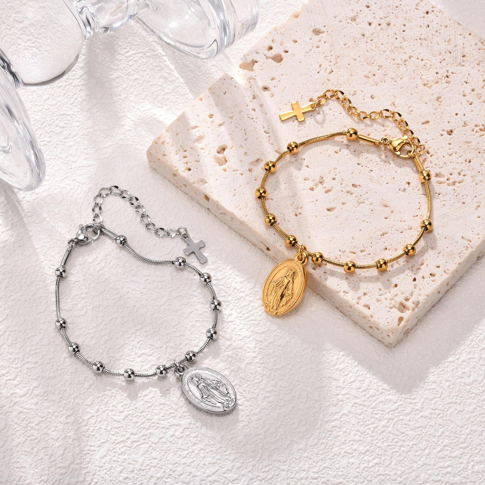 Bracelet en acier inoxydable ovale