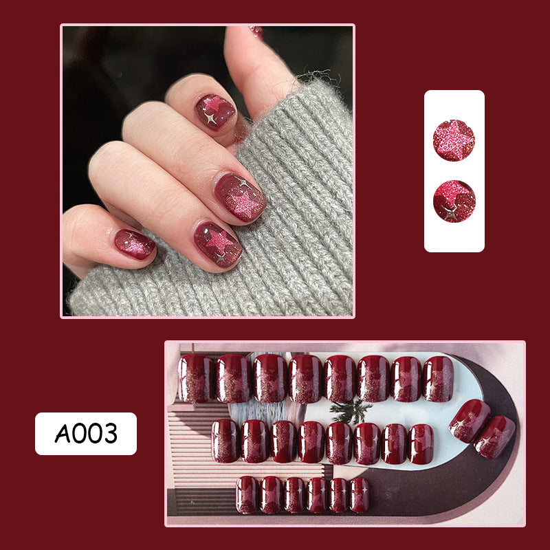 Série d'oeil de chat porter des ongles d'été