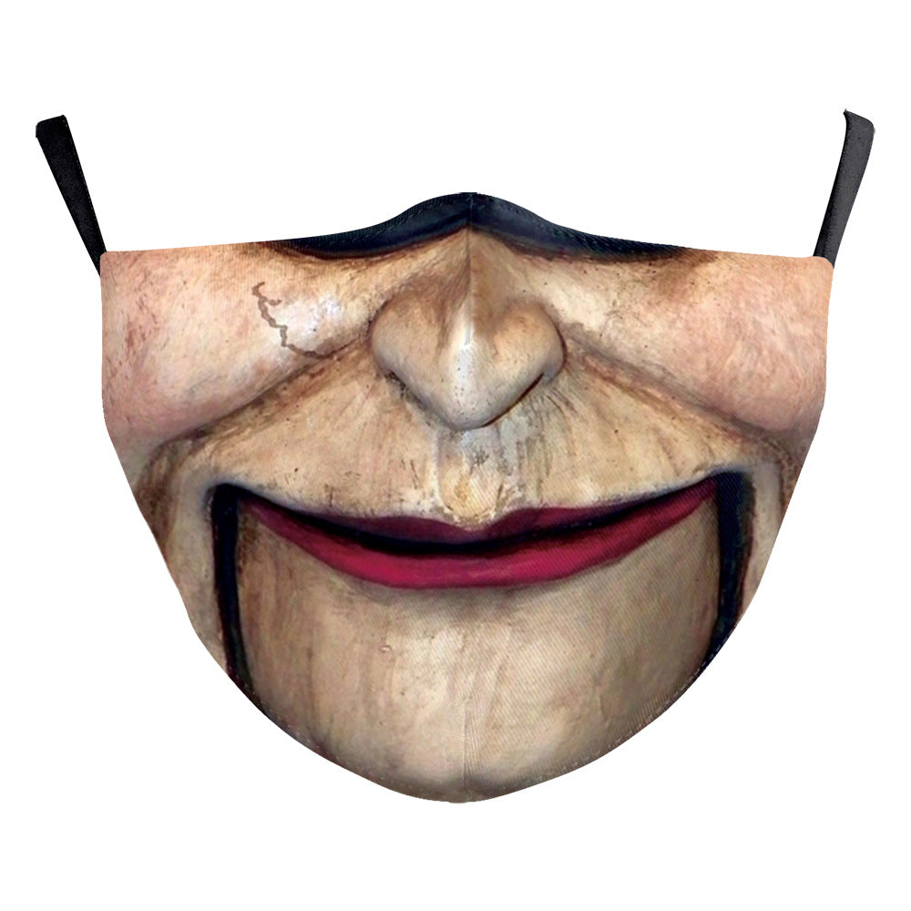 Impression numérique Clown Halloween Funny Horror Double couche Masque de poussière