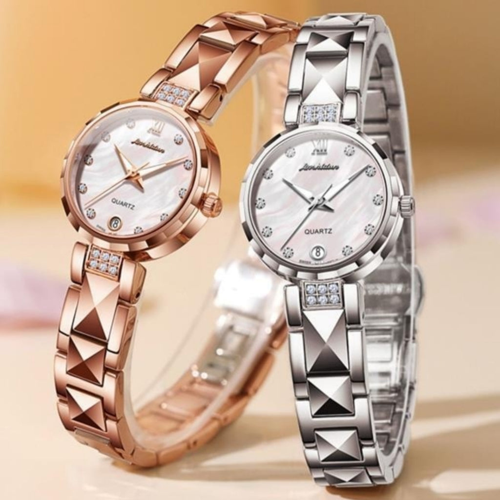 Montre Quartz Marque de luxe certifiée suisse Petite Élégante Montre Bangle résistant à l'eau