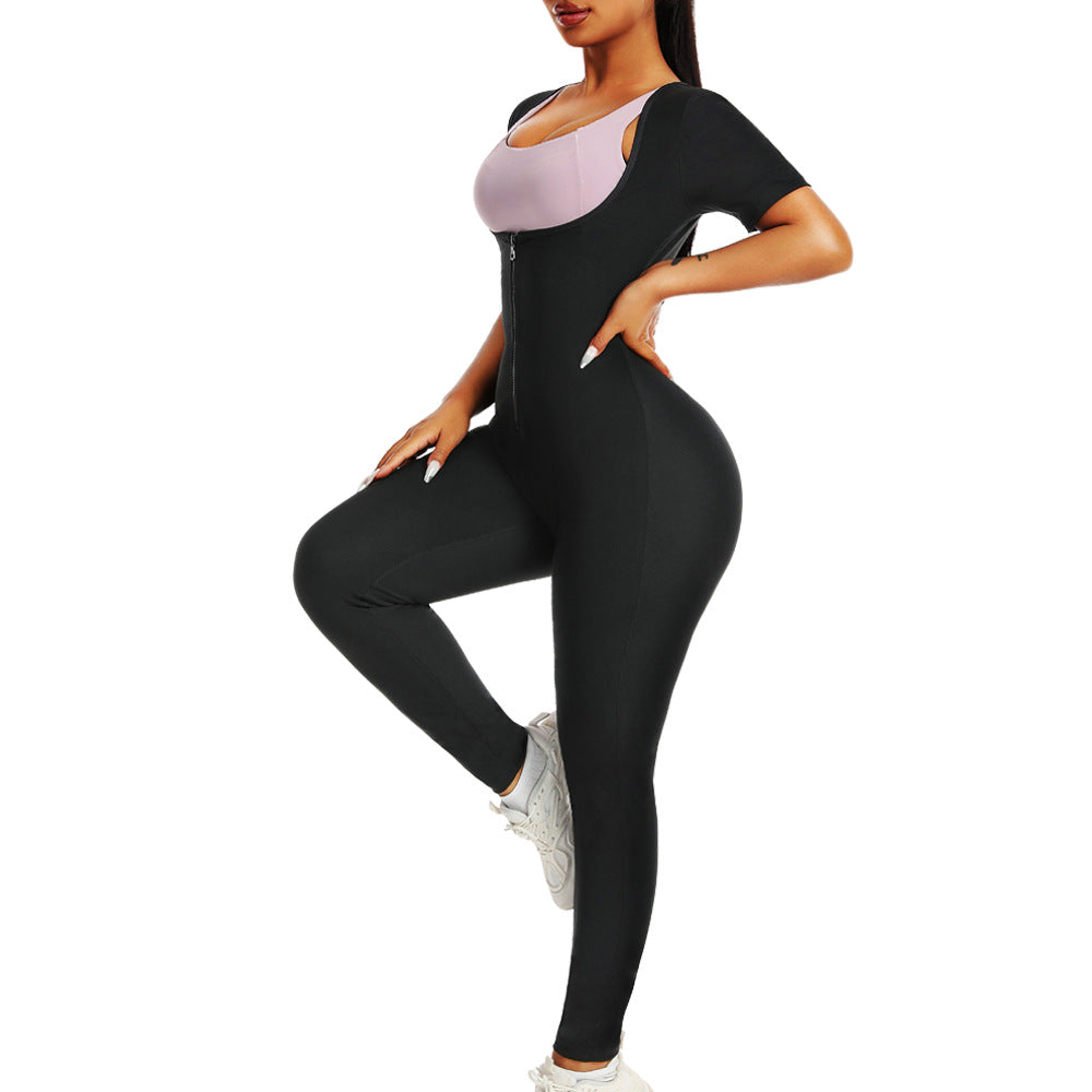 Maillot de saut à manches courtes Sauna pour femme