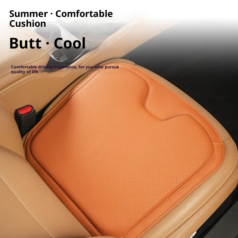 Coussin de siège auto en cuir de Napa en une seule pièce