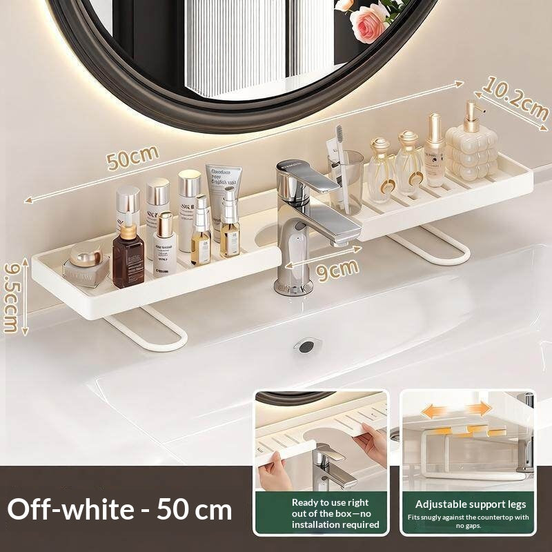 Robinet de toilette Rack Salle de bain Sink Rack Laver les mains Piscine Pas de perforation Asphalt Rack Salle de bain