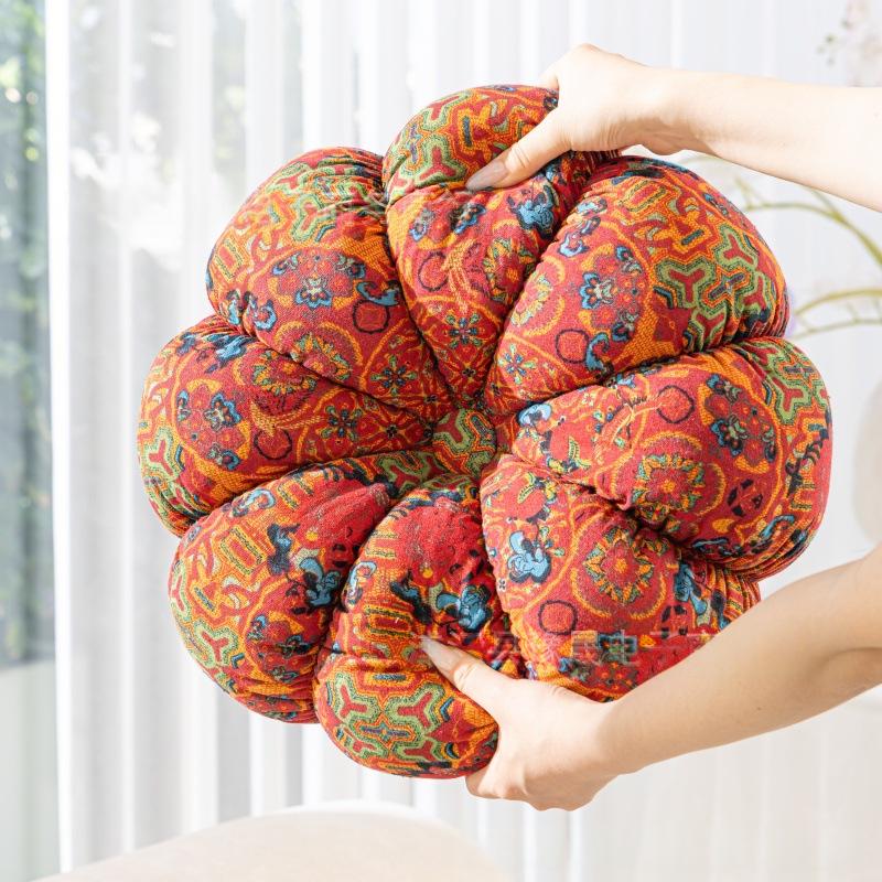 Coussin de siège en citrouille de type bohème et oreiller