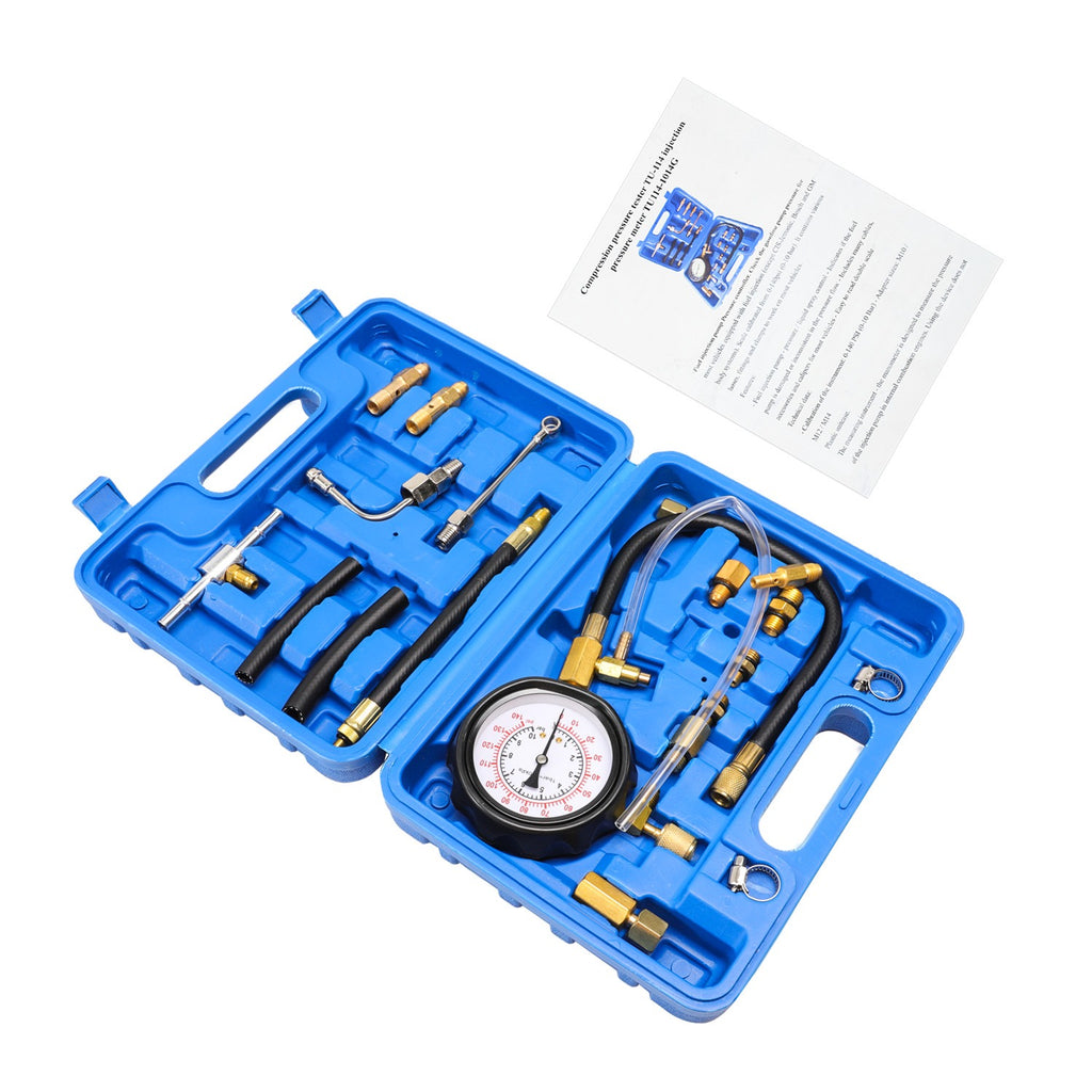 Testeur universel de pression de carburant 0 -140PSI Kit d'essai de pompe à injection de carburant