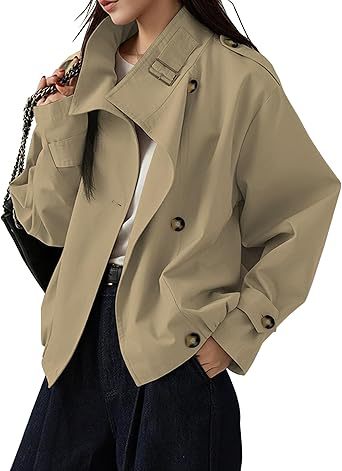 Manteau de tranchée rétro mode pour femmes