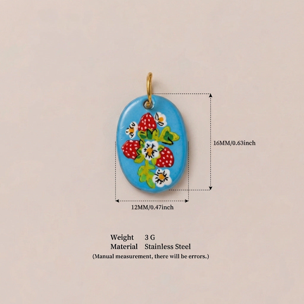 Accessoire pendentif à imprimé floral