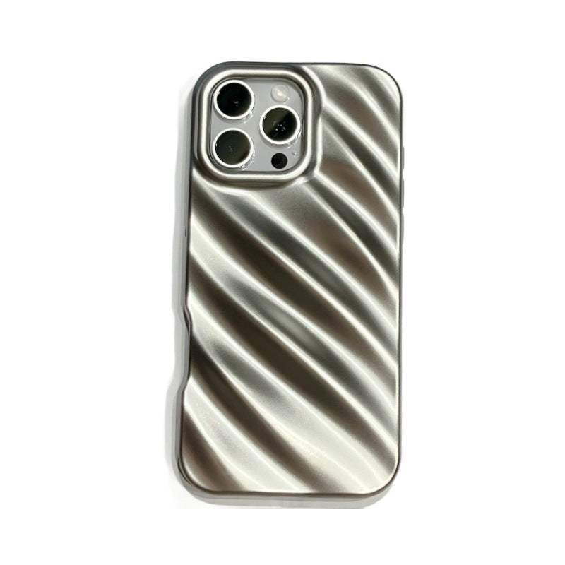 Matte Plating Shell Water Ripple Applicable Mobile Phone Soft Case