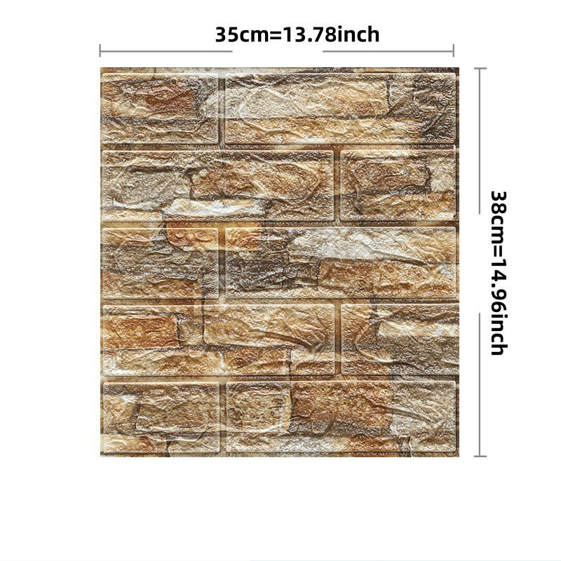 3D Brick Peel et papier peint bâton
