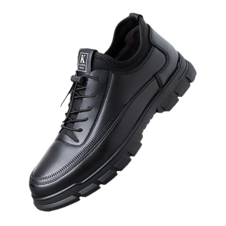 Chaussures en cuir formelle d'affaires Casual Noir