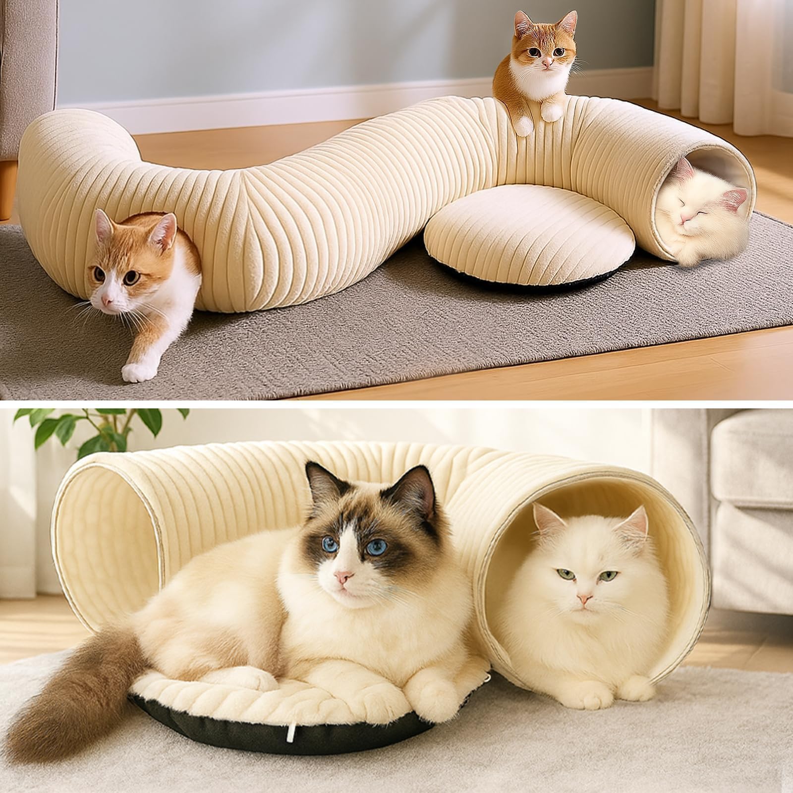 Lit Tunnel Cat avec Jouets interactifs Cat