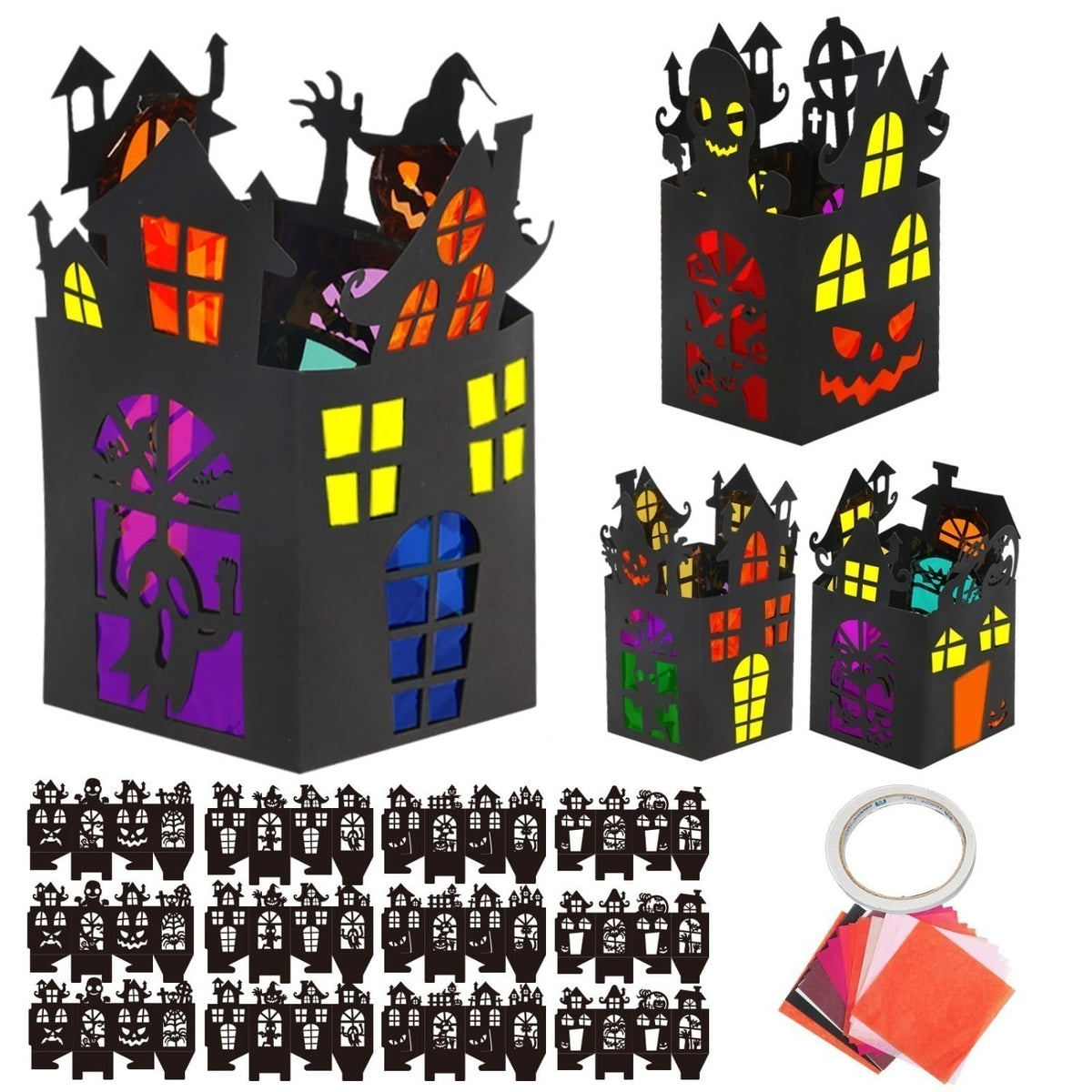 Ensemble d'artisanat de maison hantée d'Halloween 12 pièces