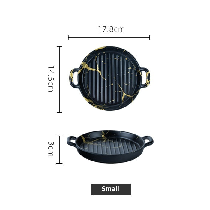 Barbecue créative Melamine Binaural Western Cuisine Assiette