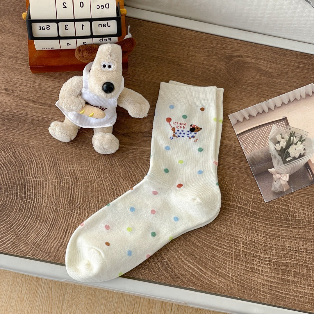 Chaussettes de dessin animé Dachshund pour femmes