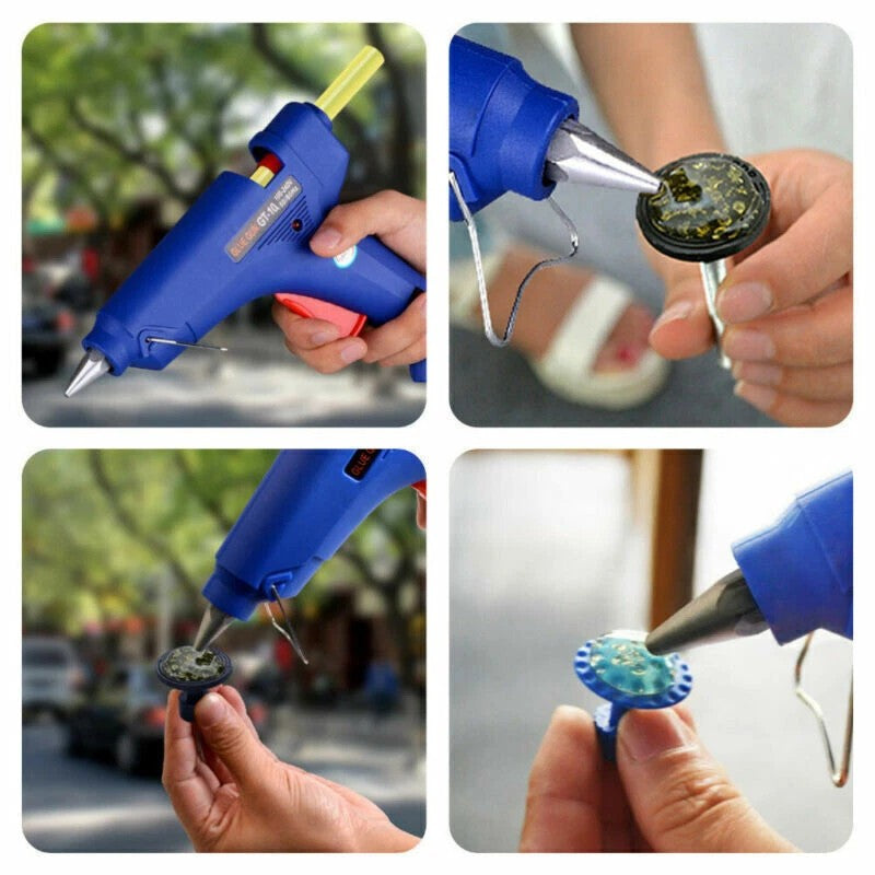 40pcs voiture Peintless Dent Kit de suppression Slide Hammer réparation PDR Glue Gun Puller UK