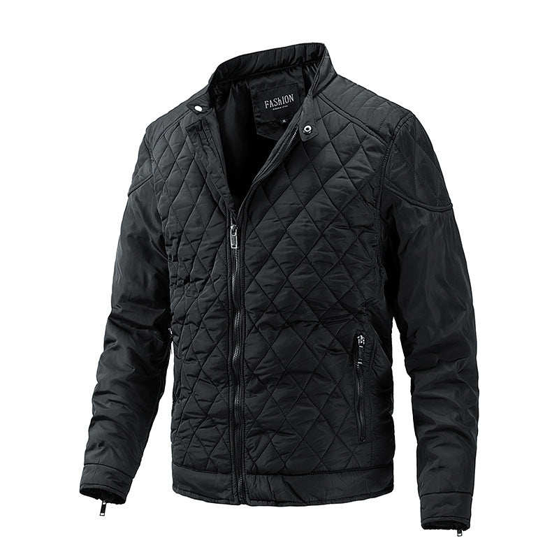 L'automne et l'hiver hommes légère veste en coton Casual en forme de diamant sur le collier