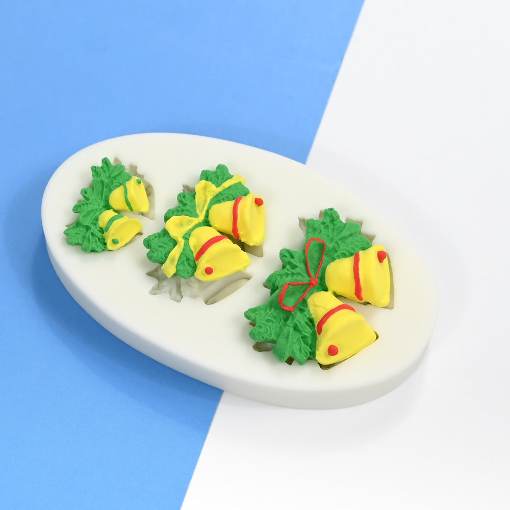 Jingling Bell Leaf de chinois Ilex Silicone Mold Fondant Cake Decoration Mold