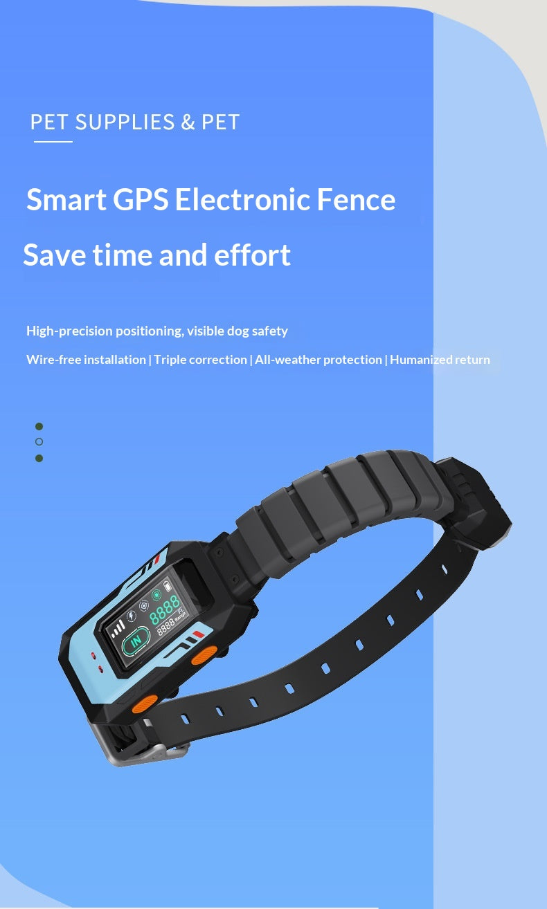 Collier d'entraînement de chien de clôture sans fil GPS intelligent