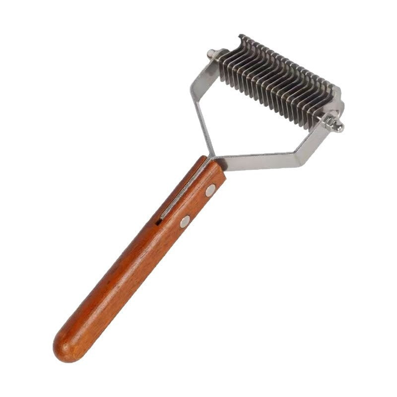 Peigne de démaquillage de chien anti-tangle et brosse pour animaux