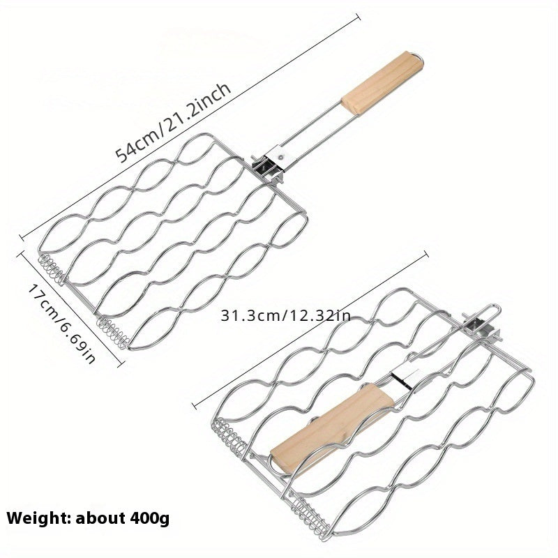 Electroplating Creative Poignée pliante Ménage Barbecue anti-échaudage Clip cuisine extérieure