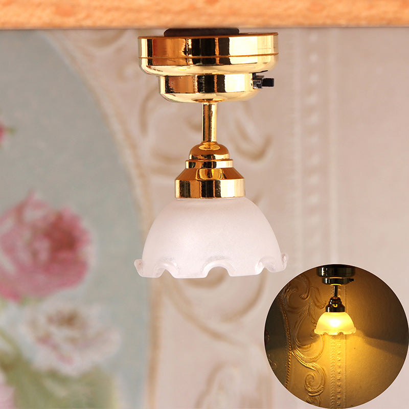 Mode Mini Meubles Jouet Chandelier brillant