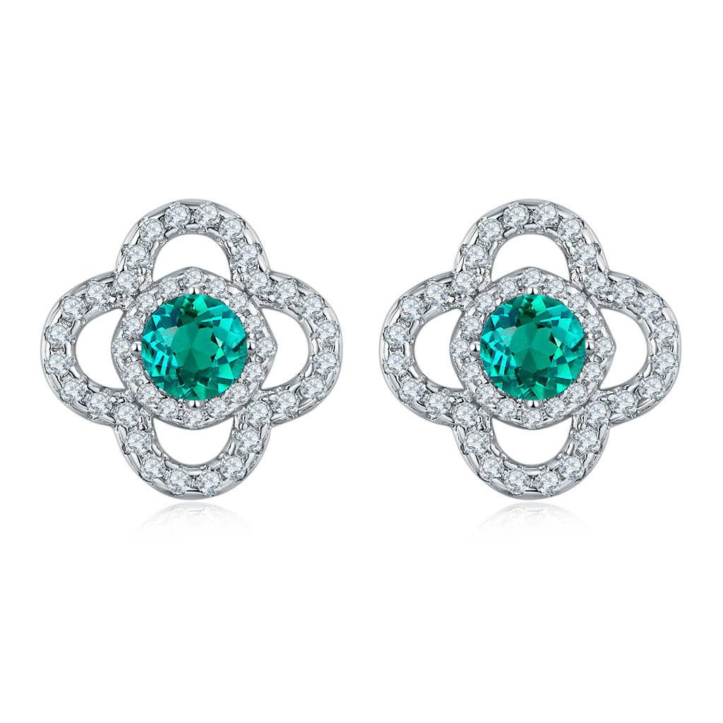 S925 Boucles d'oreilles Sterling Silver Clover
